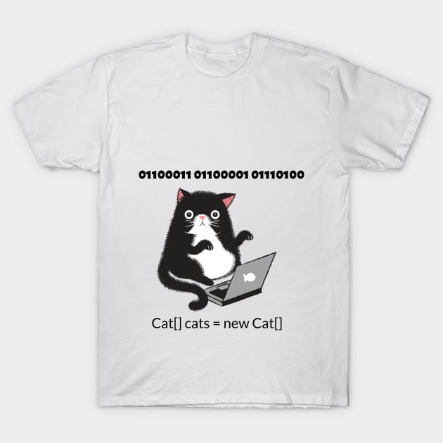 Cats set and a new cat on the block T-Shirt by GirlsWhoCode